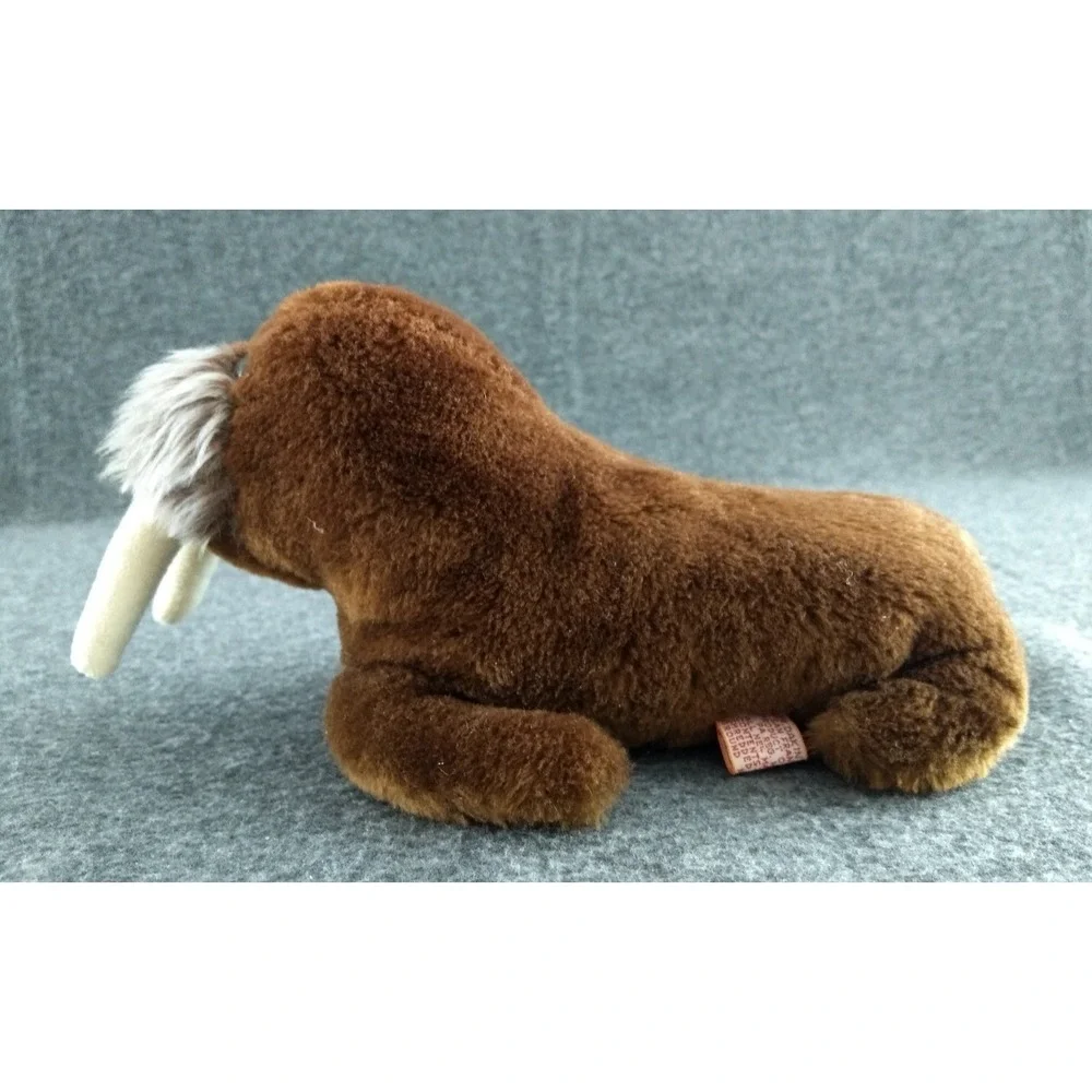 Vintage Dakin WALRUS Plush Brown Ground Nutshells Weighted Stuffed Animal‎ 1975
